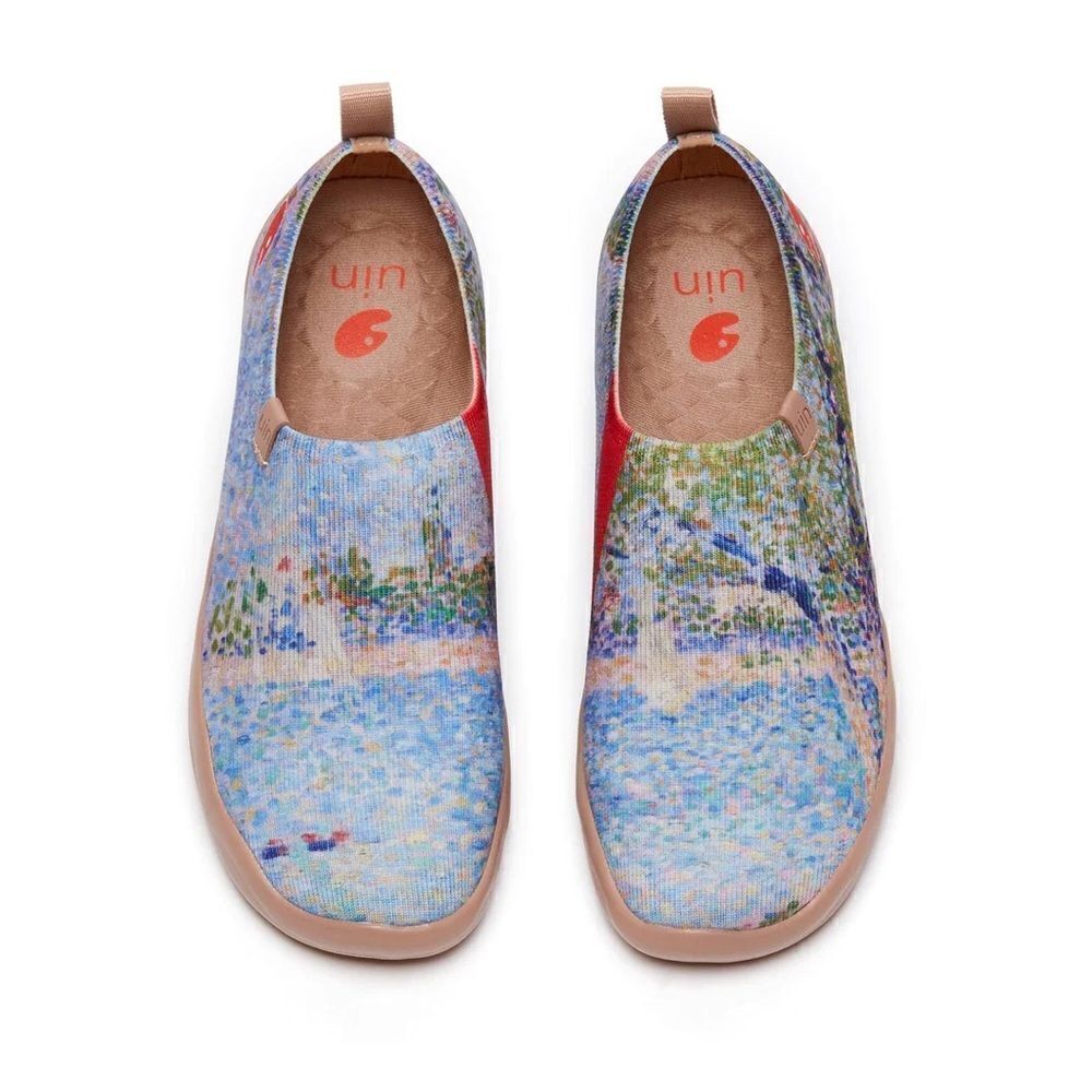 UIN Men's Slip Ons Walking Casual Loafers(The Seine seen from La Grande Jatte)